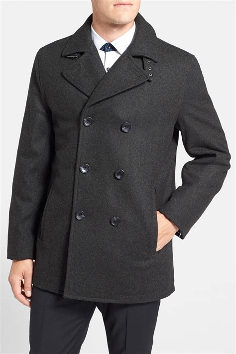 michael kors mens double breasted coat|Michael Kors wool blend.